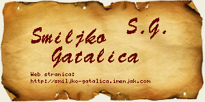 Smiljko Gatalica vizit kartica